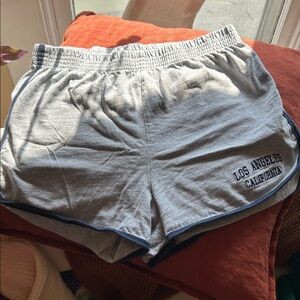 Brandy Melville Gray Shorts with Navy Trim